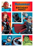 Avengers fotokaart Birthday Hero